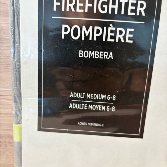 Women's Firefighter 2pc Costume- Black and Yellow - Picture 2 of 4